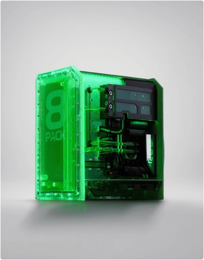 The 8Pack Comet MK3 - AMD Ryzen 9 9950X3D - Geforce RTX 5090 Extreme Overclocked PC