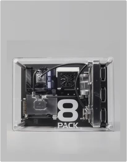 The 8Pack Frame R8i - AMD Ryzen™ 9 7950X3D Overclocked Mini-ITX Wall Mounted PC
