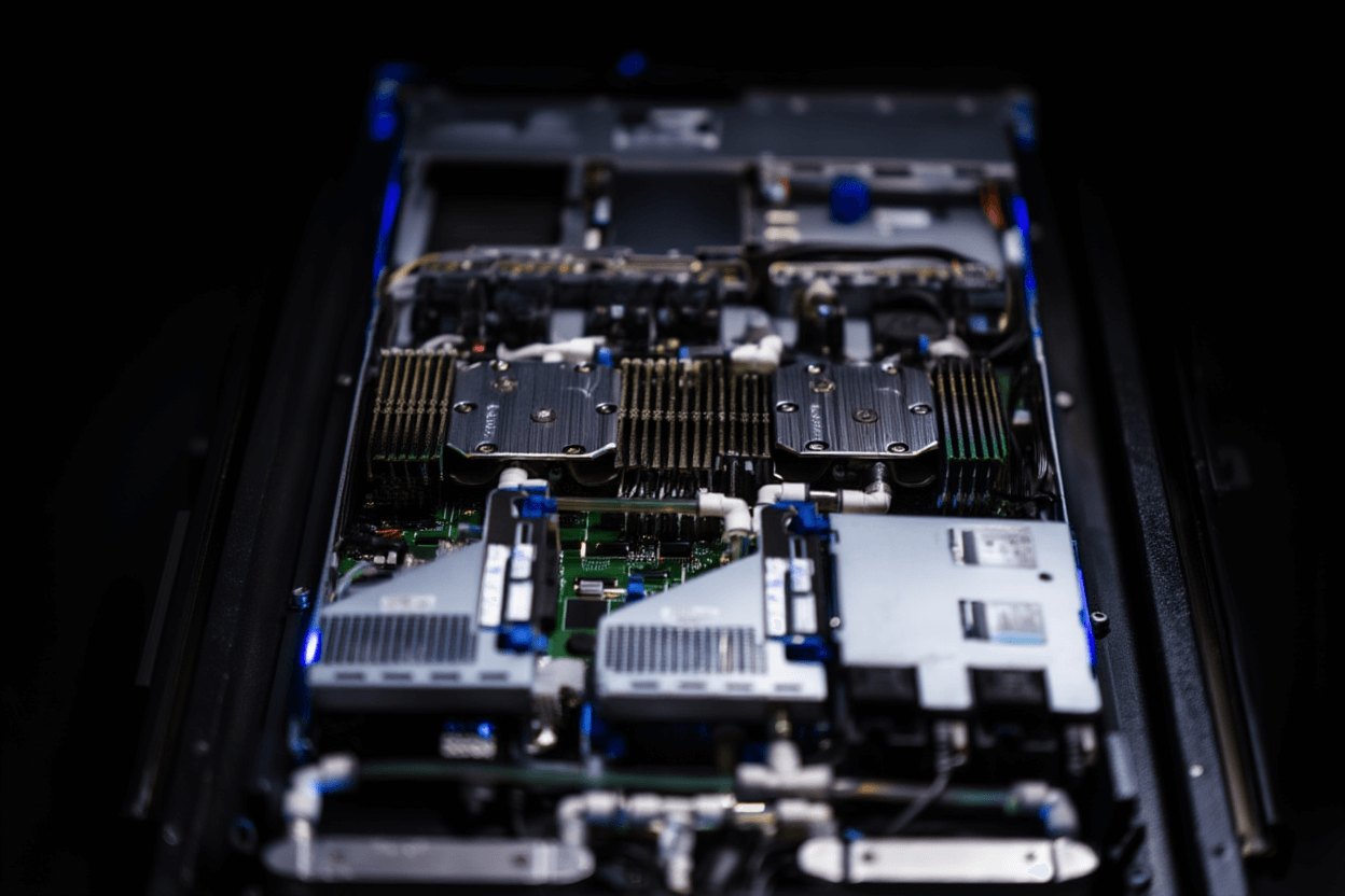 Close up of equipment inside a Data Center