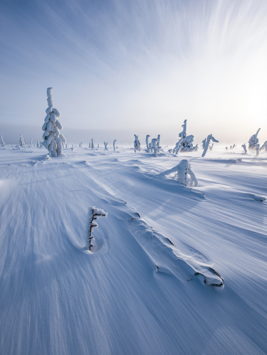 Harsh winter landscape