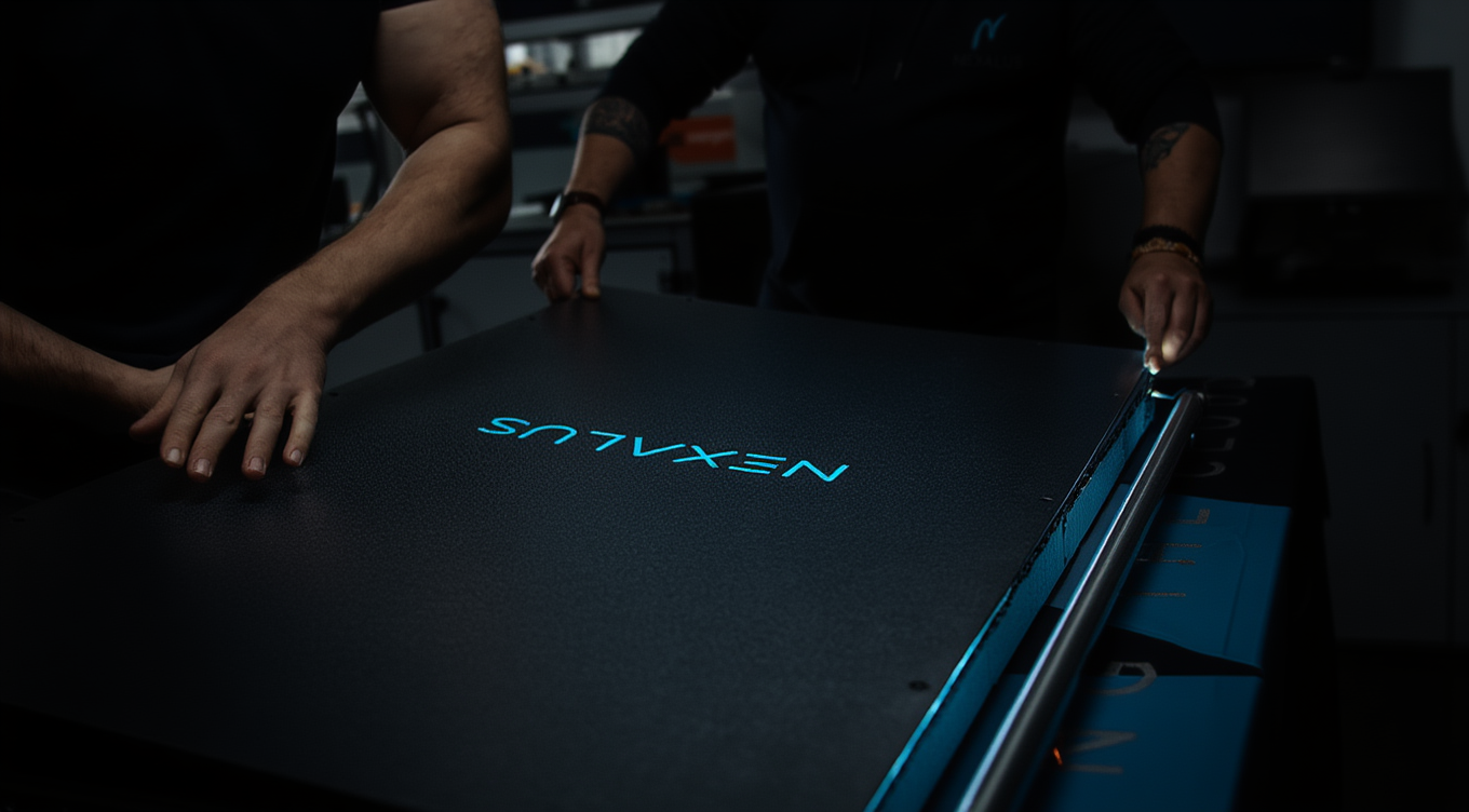 Nexalus team members working on sever rack