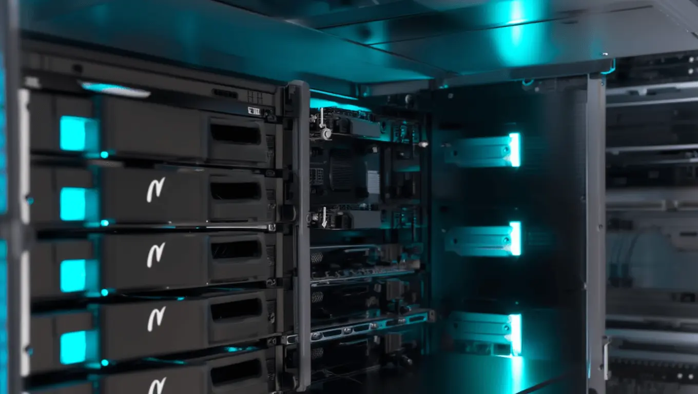 Inside a nexalus server rack